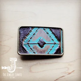 Rectangle Navajo Leather Belt Buckle 901g