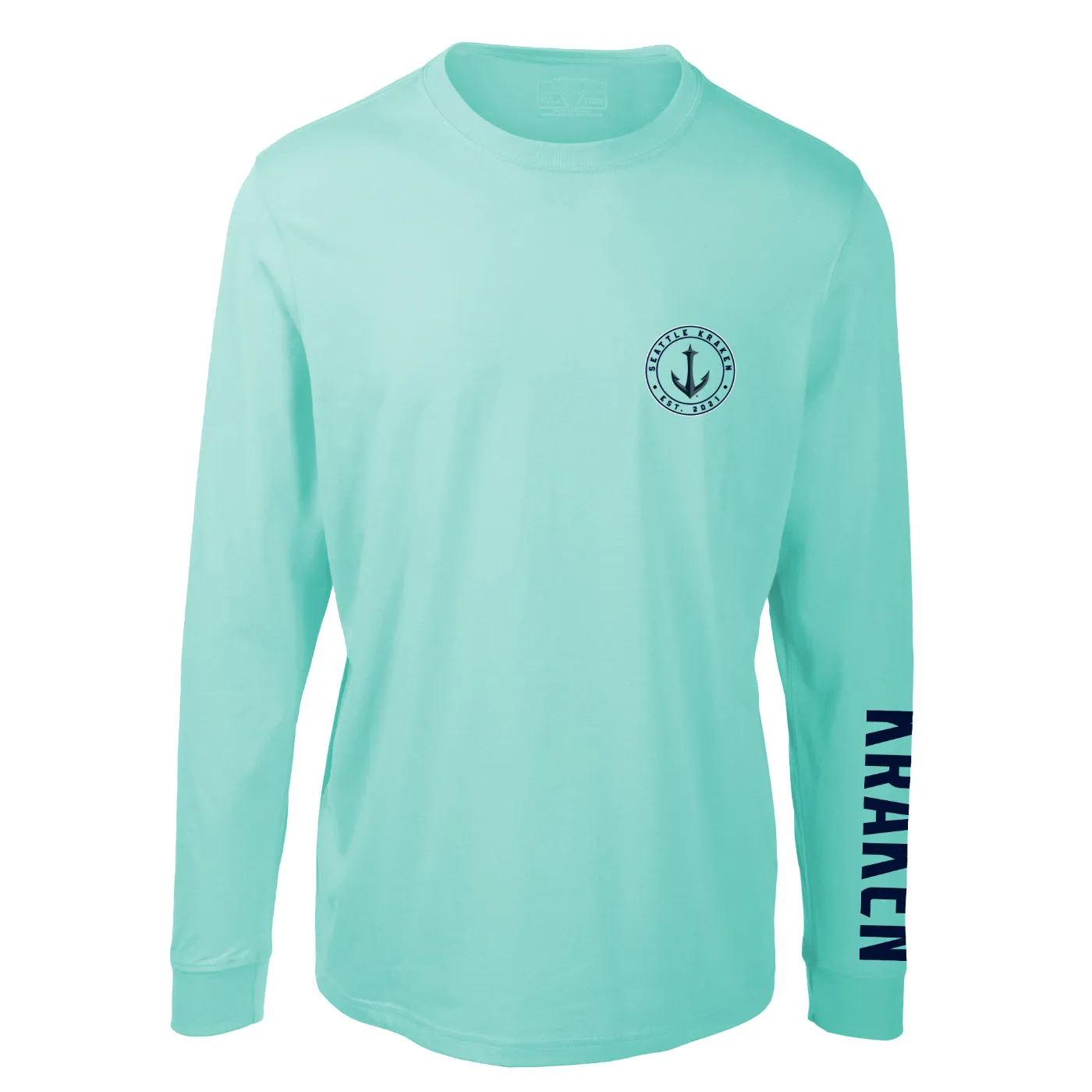 Seattle Kraken Ice Blue Oscar Circle Anchor Long Sleeve Tee