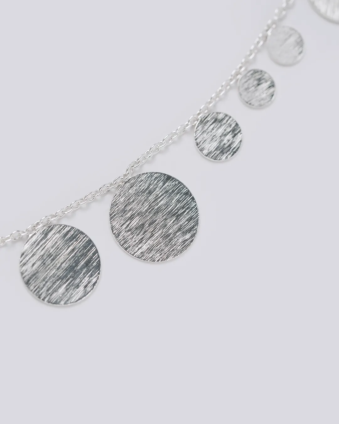 Silver Coin Necklace-Choker