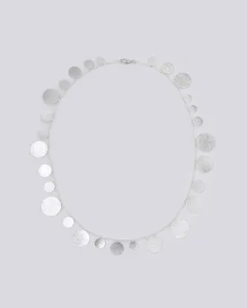 Silver Coin Necklace-Choker