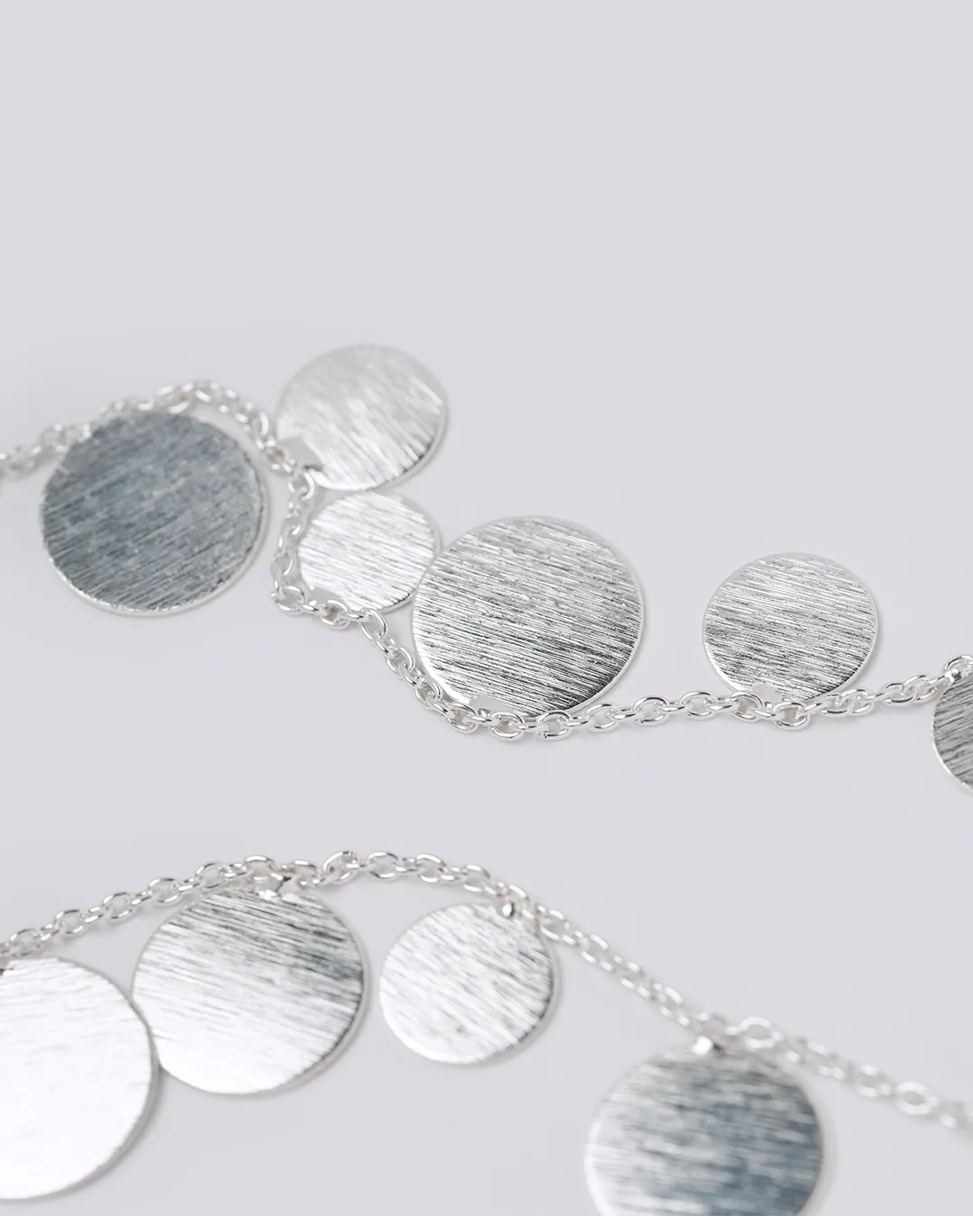 Silver Coin Necklace-Choker