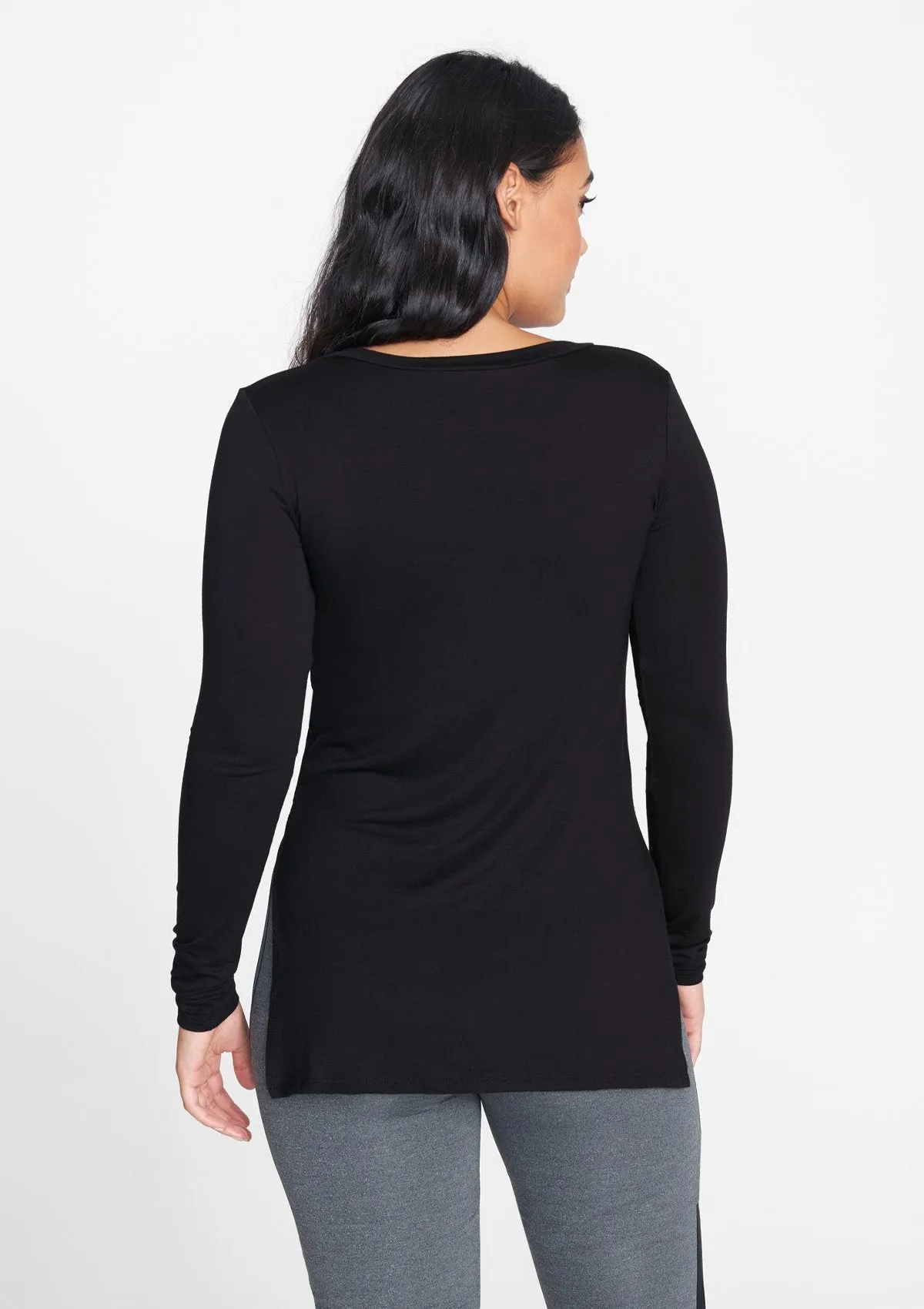 Tall Long Sleeve Split Hem Tee