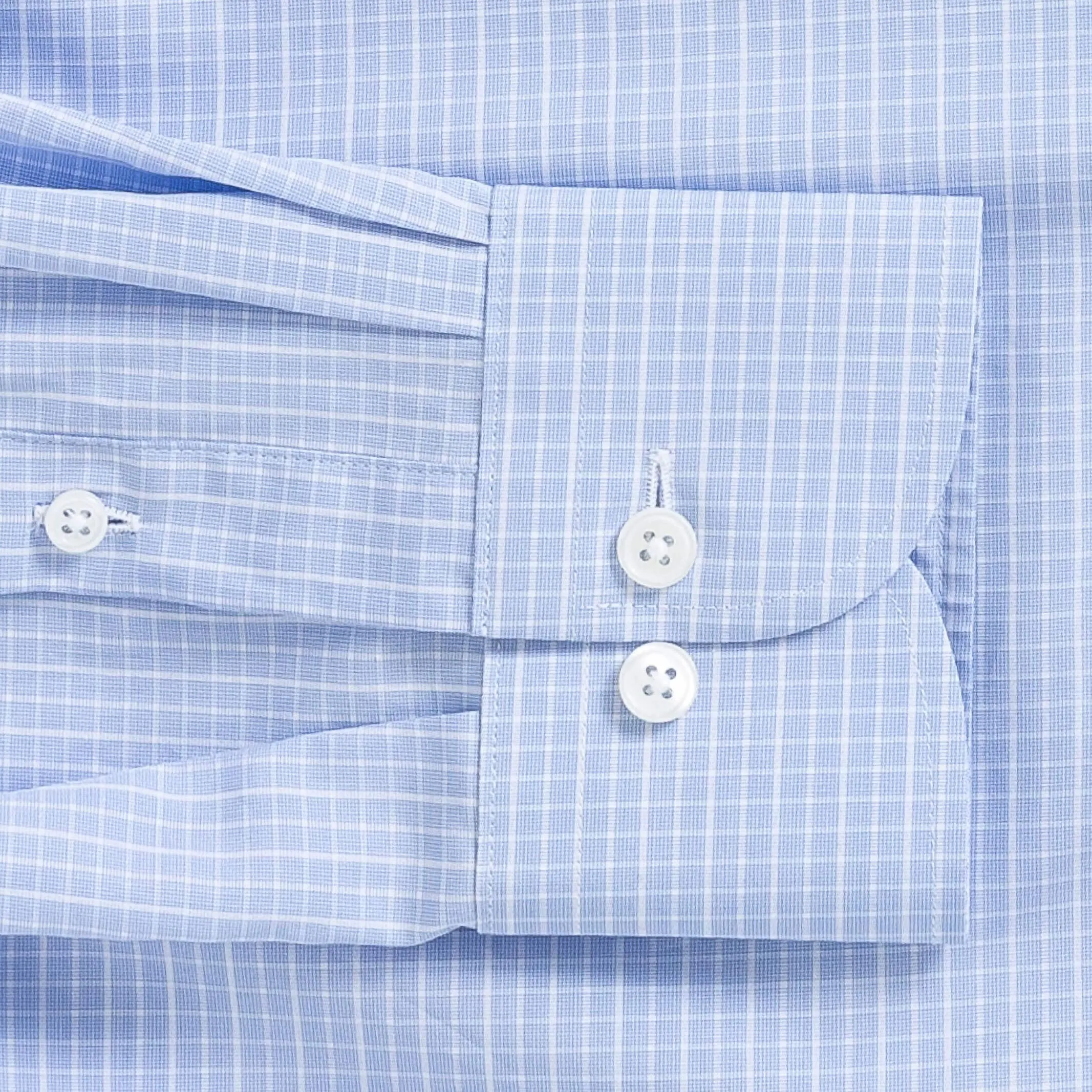The Light Blue Thomas Mason Lloyd Check Custom Shirt