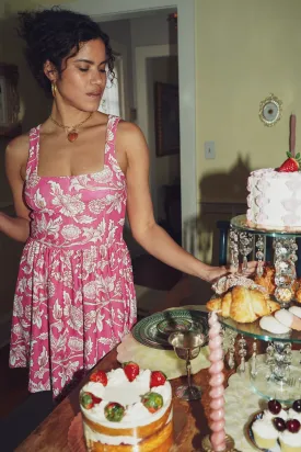 The Madeline Dress - Tuileries Bloom Pink