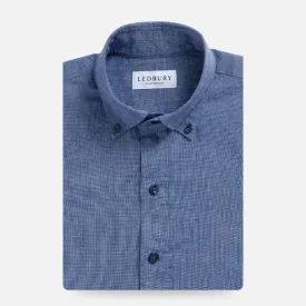 The Navy Barretto Cotton Linen Custom Shirt