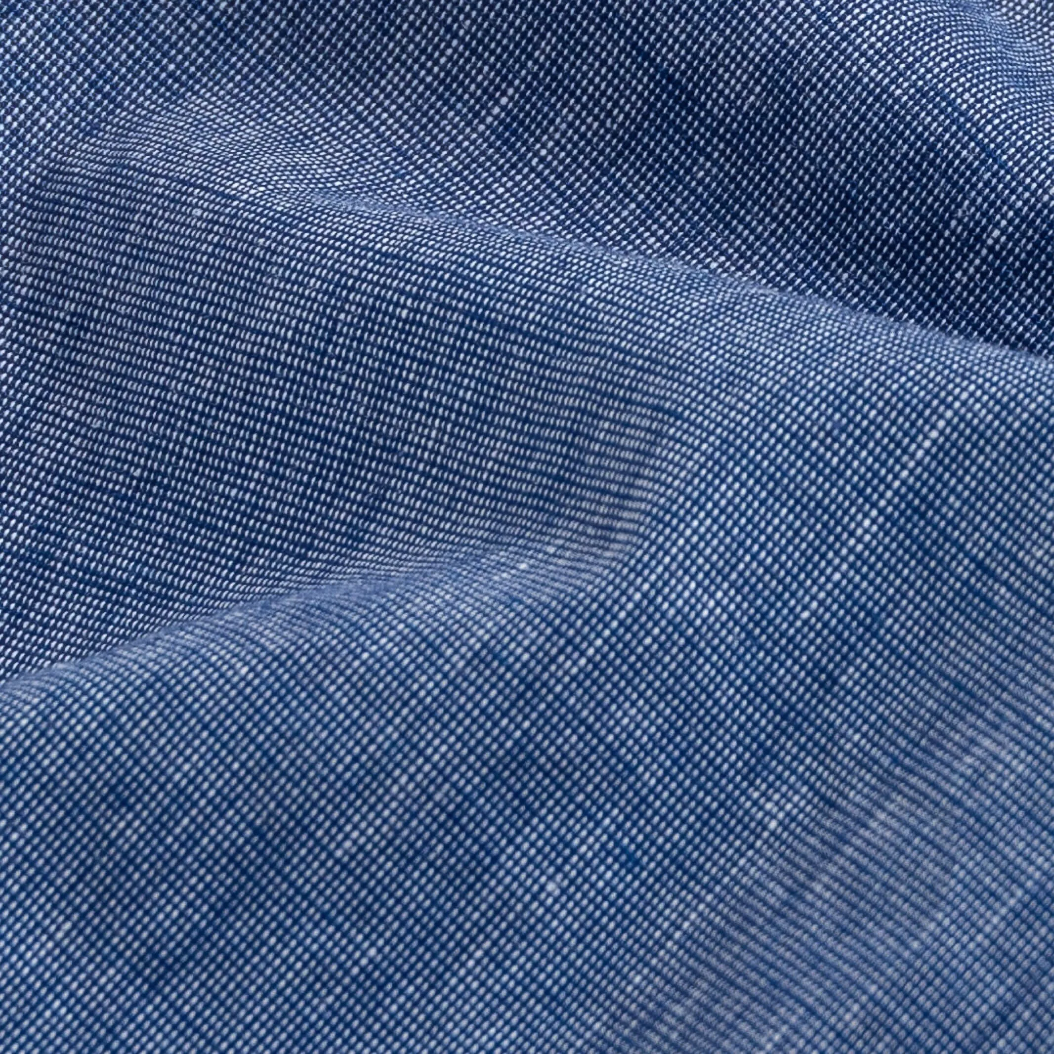 The Navy Barretto Cotton Linen Custom Shirt