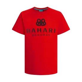 THE SUEDE LOGO TEE-RED