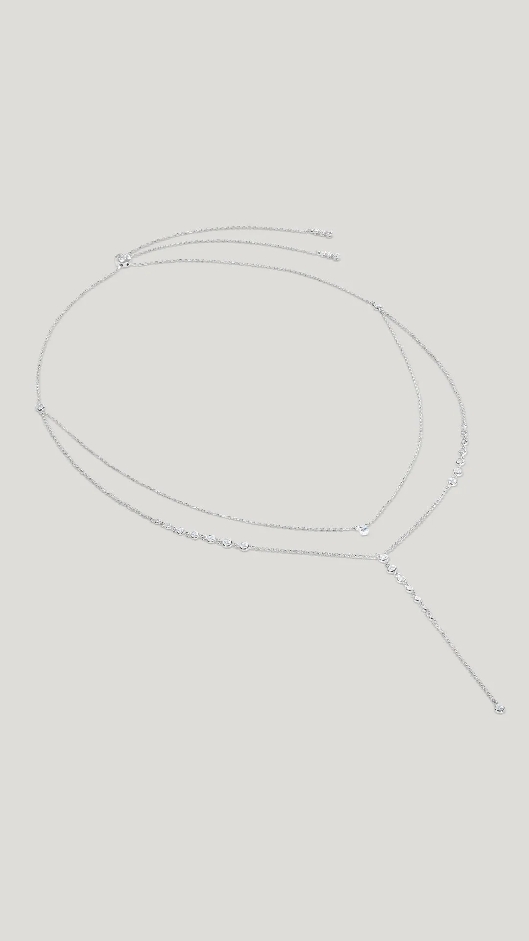 Thiya Necklace White Gold Plated