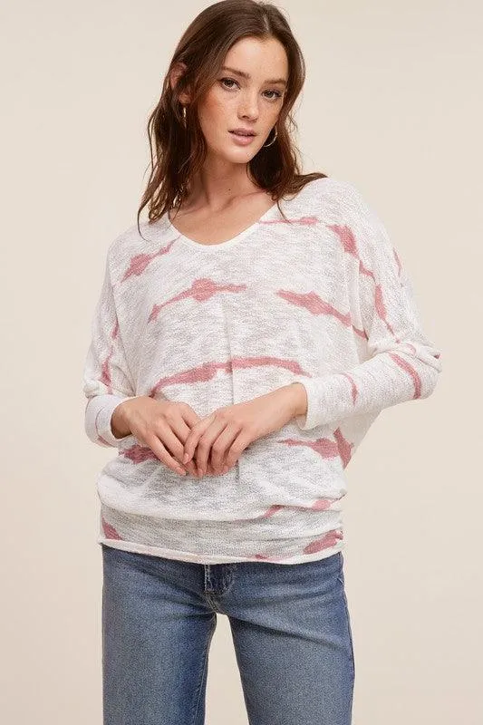 Tie Dye Dolman Sleeve Top