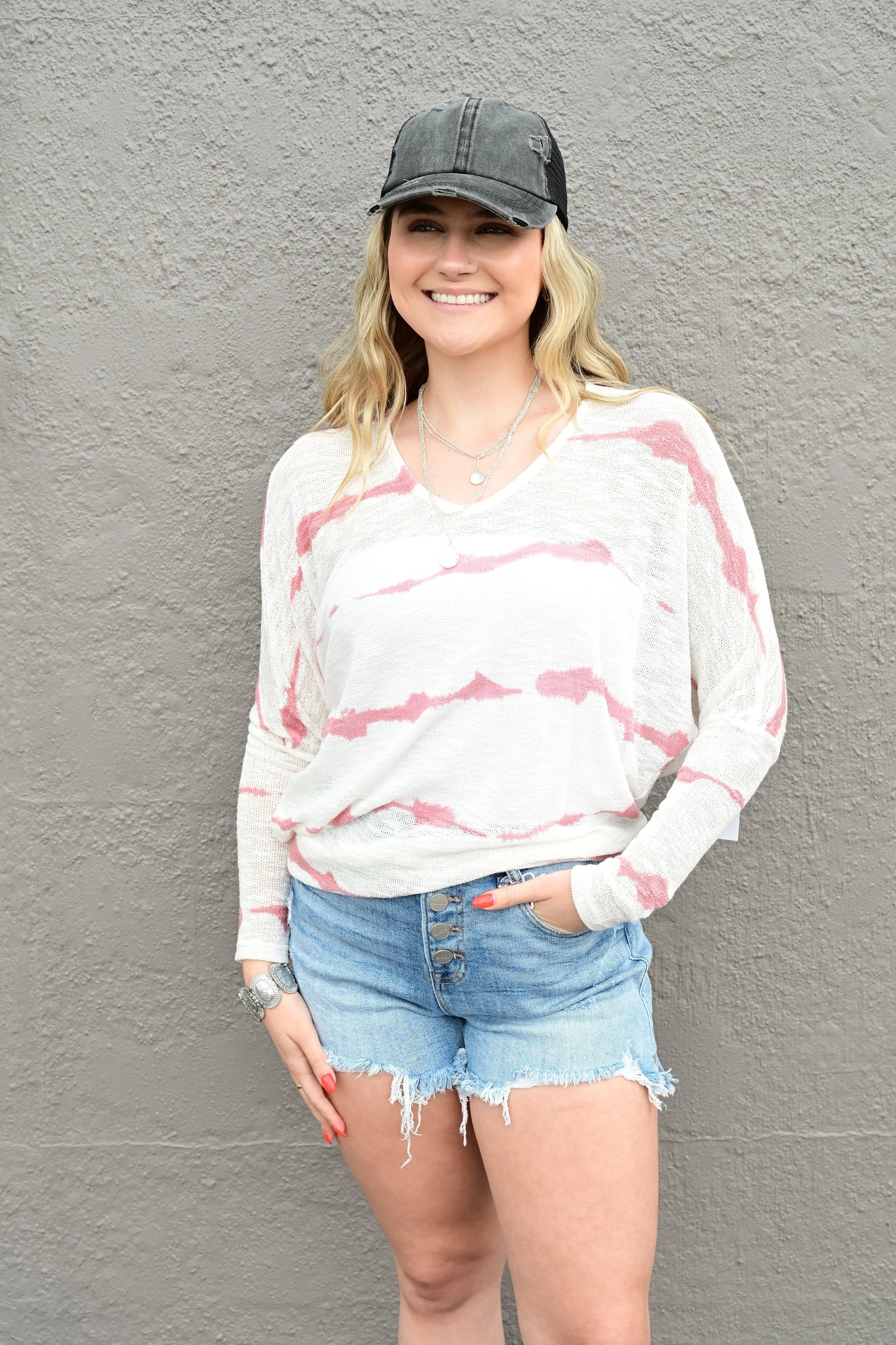 Tie Dye Dolman Sleeve Top